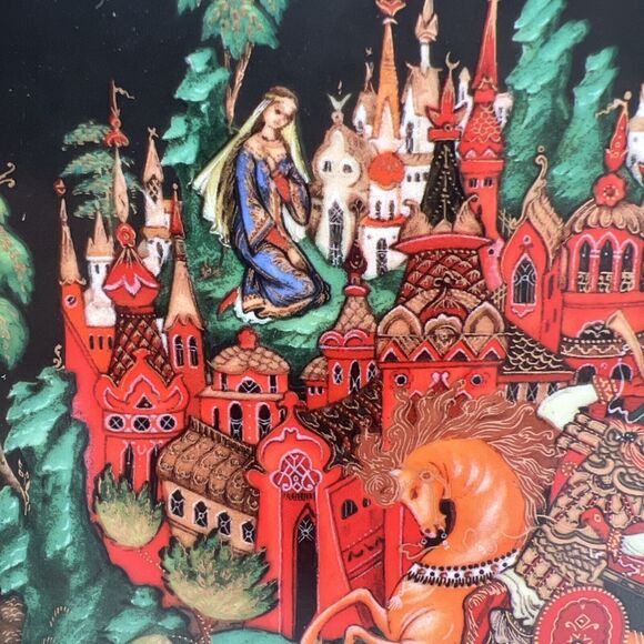2 VTG Bradford Russian Legends Fairy Tales 1988 Collector Plates 1 & 2 Signed #d - Picture 13 of 16